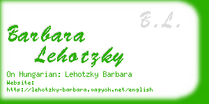 barbara lehotzky business card